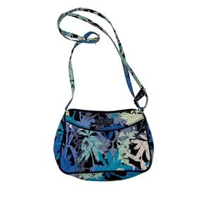 Vera Bradley Little Crossbody Bag Camofloral Blue Floral Retired 2016
